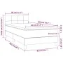 Box spring bed with mattress and LED cream fabric 80x200 cm by , Beds and slatted bases - Ref: Foro24-3133674, Price: 290,01 ...