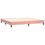 Cama box spring colchón y LED terciopelo rosa 200x200 cm de , Camas y somieres - Ref: Foro24-3134368, Precio: 540,33 €, Descu...
