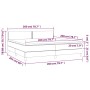 Cama box spring colchón y LED terciopelo rosa 200x200 cm de , Camas y somieres - Ref: Foro24-3134368, Precio: 540,33 €, Descu...