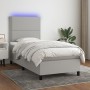Cama box spring colchón y luces LED tela gris claro 80x200 cm de , Camas y somieres - Ref: Foro24-3134749, Precio: 298,08 €, ...