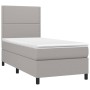 Cama box spring colchón y luces LED tela gris claro 80x200 cm de , Camas y somieres - Ref: Foro24-3134749, Precio: 298,08 €, ...