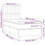 Cama box spring colchón luces LED tela marrón oscuro 100x200cm de , Camas y somieres - Ref: Foro24-3135016, Precio: 358,56 €,...