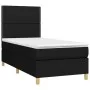 Box spring bed mattress and LED lights black fabric 90x190 cm by , Beds and slatted bases - Ref: Foro24-3135319, Price: 286,3...