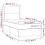 Box spring bed mattress and LED lights black fabric 90x190 cm by , Beds and slatted bases - Ref: Foro24-3135319, Price: 286,3...