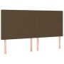 Cama box spring colchón luces LED tela marrón oscuro 200x200 cm de , Camas y somieres - Ref: Foro24-3135304, Precio: 651,25 €...