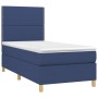 Cama box spring colchón y luces LED tela azul 90x200 cm de , Camas y somieres - Ref: Foro24-3135331, Precio: 343,93 €, Descue...