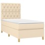 Cama box spring colchón y luces LED tela crema 80x200 cm de , Camas y somieres - Ref: Foro24-3135634, Precio: 350,88 €, Descu...