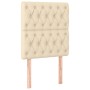 Cama box spring colchón y luces LED tela crema 80x200 cm de , Camas y somieres - Ref: Foro24-3135634, Precio: 350,88 €, Descu...