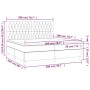 Cama box spring colchón luces LED tela marrón oscuro 200x200 cm de , Camas y somieres - Ref: Foro24-3135704, Precio: 722,98 €...