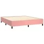 Box spring bed with mattress and LED pink velvet 160x200 cm by , Beds and slatted bases - Ref: Foro24-3136076, Price: 513,31 ...