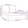 Box spring bed with mattress and LED pink velvet 160x200 cm by , Beds and slatted bases - Ref: Foro24-3136076, Price: 513,31 ...