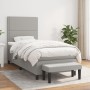 Cama box spring con colchón tela gris claro 80x200 cm de , Camas y somieres - Ref: Foro24-3136469, Precio: 323,71 €, Descuent...