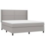Cama box spring colchón y luces LED tela gris claro 180x200 cm de , Camas y somieres - Ref: Foro24-3138253, Precio: 589,25 €,...