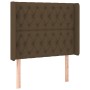 Cama box spring colchón luces LED tela marrón oscuro 100x200cm de , Camas y somieres - Ref: Foro24-3138536, Precio: 398,84 €,...