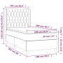 Cama box spring colchón luces LED tela marrón oscuro 100x200cm de , Camas y somieres - Ref: Foro24-3138536, Precio: 398,84 €,...