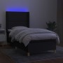 Cama box spring colchón y luces LED tela negro 100x200 cm de , Camas y somieres - Ref: Foro24-3138775, Precio: 346,86 €, Desc...
