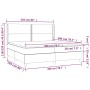 Cama box spring colchón y luces LED tela azul 200x200 cm de , Camas y somieres - Ref: Foro24-3138827, Precio: 646,49 €, Descu...