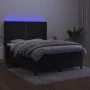 Boxspringbett mit Matratze und LED-Samt in Schwarz, 140 x 200 cm von , Betten und Lattenroste - Ref: Foro24-3139507, Preis: 4...
