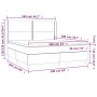 Cama box spring colchón y LED terciopelo gris claro 160x200 cm de , Camas y somieres - Ref: Foro24-3139511, Precio: 539,44 €,...