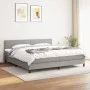 Box spring bed with light gray fabric mattress 180x200 cm by , Beds and slatted bases - Ref: Foro24-3139993, Price: 532,50 €,...