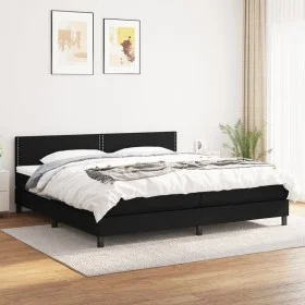 Box spring bed with black fabric mattress 200x200 cm by , Beds and slatted bases - Ref: Foro24-3140003, Price: 565,46 €, Disc...