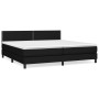Cama box spring con colchón tela negro 200x200 cm de , Camas y somieres - Ref: Foro24-3140003, Precio: 568,16 €, Descuento: %