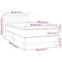 Cama box spring con colchón tela gris taupe 80x200 cm de , Camas y somieres - Ref: Foro24-3140173, Precio: 293,67 €, Descuent...