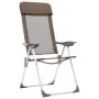 Sillas de camping plegables 2 unidades aluminio marrón de vidaXL, Mobiliario de camping - Ref: Foro24-44310, Precio: 132,28 €...