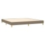 Cama box spring con colchón tela gris taupe 200x200 cm de , Camas y somieres - Ref: Foro24-3140565, Precio: 611,58 €, Descuen...