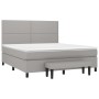 Cama box spring con colchón tela gris claro 160x200 cm de , Camas y somieres - Ref: Foro24-3136525, Precio: 570,38 €, Descuen...