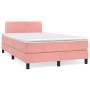 Cama box spring con colchón terciopelo rosa 120x200 cm de , Camas y somieres - Ref: Foro24-3141238, Precio: 382,23 €, Descuen...