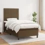 Box spring bed with dark brown fabric mattress 100x200 cm by , Beds and slatted bases - Ref: Foro24-3141916, Price: 354,06 €,...