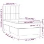 Box spring bed with dark brown fabric mattress 100x200 cm by , Beds and slatted bases - Ref: Foro24-3141916, Price: 354,06 €,...