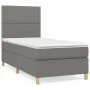 Box spring bed with dark gray fabric mattress 90x200 cm by , Beds and slatted bases - Ref: Foro24-3142226, Price: 337,95 €, D...