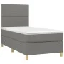 Box spring bed with dark gray fabric mattress 90x200 cm by , Beds and slatted bases - Ref: Foro24-3142226, Price: 337,95 €, D...