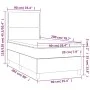 Box spring bed with dark gray fabric mattress 90x200 cm by , Beds and slatted bases - Ref: Foro24-3142226, Price: 337,95 €, D...