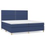 Cama box spring con colchón tela azul 200x200 cm de , Camas y somieres - Ref: Foro24-3142287, Precio: 621,69 €, Descuento: %
