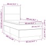 Cama box spring con colchón terciopelo gris claro 80x200 cm de , Camas y somieres - Ref: Foro24-3142929, Precio: 311,32 €, De...