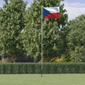 Mástil y bandera de República Checa aluminio 6,23 m de , Banderas y mangas de viento - Ref: Foro24-3147109, Precio: 73,64 €, ...