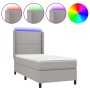 Cama box spring colchón y luces LED tela gris claro 90x190 cm de , Camas y somieres - Ref: Foro24-3138197, Precio: 322,66 €, ...