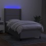 Cama box spring colchón y luces LED tela gris claro 90x190 cm de , Camas y somieres - Ref: Foro24-3138197, Precio: 322,66 €, ...