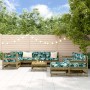 Juego de muebles de jardín 10 pzas madera de pino impregnada de , Conjuntos de jardín - Ref: Foro24-3186577, Precio: 548,49 €...
