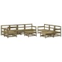 Juego de muebles de jardín 10 pzas madera de pino impregnada de , Conjuntos de jardín - Ref: Foro24-3186577, Precio: 548,49 €...