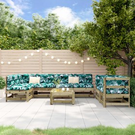 Juego de muebles de jardín 8 pzas madera de pino impregnada de , Conjuntos de jardín - Ref: Foro24-3186458, Precio: 460,67 €,...