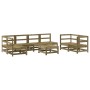 Juego de muebles de jardín 8 pzas madera de pino impregnada de , Conjuntos de jardín - Ref: Foro24-3186458, Precio: 460,67 €,...