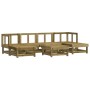 Juego de muebles de jardín 7 pzas madera de pino impregnada de , Conjuntos de jardín - Ref: Foro24-3186360, Precio: 363,29 €,...
