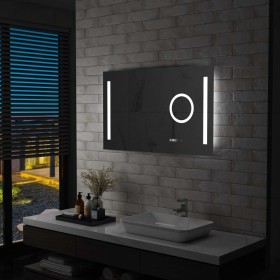 Espejo de pared de baño con LED y sensor táctil 100x60 cm de , Espejos - Ref: Foro24-144743, Precio: 173,15 €, Descuento: %