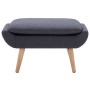 Reposapiés tapizado de tela 73x43x42 cm gris oscuro de vidaXL, Otomanas - Ref: Foro24-246989, Precio: 114,73 €, Descuento: %