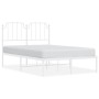 Estructura de cama de metal con cabecero blanca 120x200 cm de , Camas y somieres - Ref: Foro24-373934, Precio: 85,33 €, Descu...
