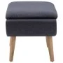 Reposapiés tapizado de tela 73x43x42 cm gris oscuro de vidaXL, Otomanas - Ref: Foro24-246989, Precio: 112,55 €, Descuento: %